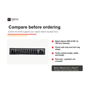 Alpine ERE-G190 / G-180 / 3318 Trim Ring original compare before ordering card - TightPrints product photo
