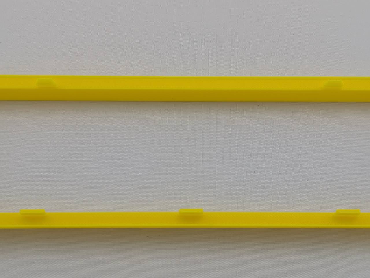 Yellow Alpine CD radio replacement bezel trim ring angled product view
