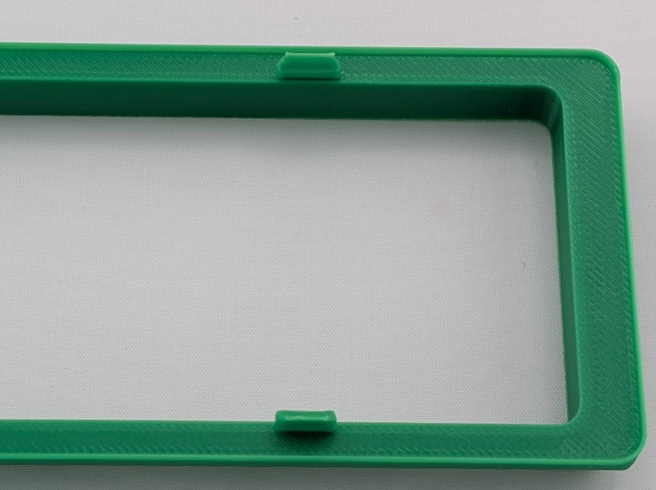 Green Alpine CD radio replacement bezel trim ring angled product view