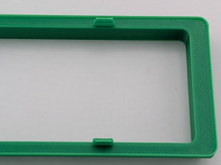 Green Alpine CD radio replacement bezel trim ring angled product view