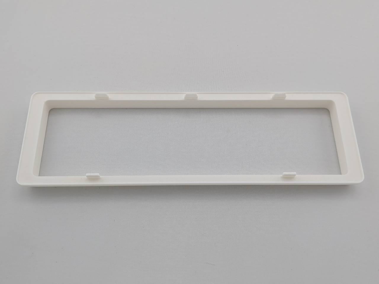 White Alpine CD radio replacement bezel trim ring front product view