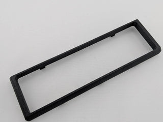 Black Alpine CD radio replacement bezel trim ring angled product view