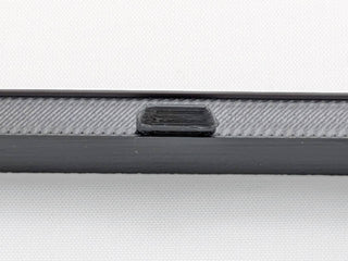 Black Alpine CD radio replacement bezel trim ring side profile