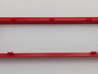 Red Alpine CD radio replacement bezel trim ring surface texture detail