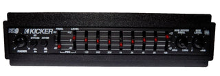 Kicker KQ9 equalizer with Black replacement faceplate and bezel installed, front fitment view; equalizer not included