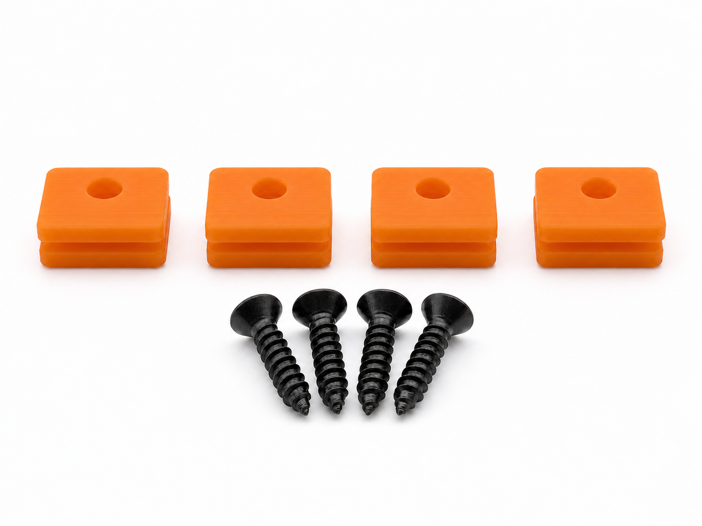 Orange Hifonics Generation X replacement mounting kit showing four feet and four included screws
