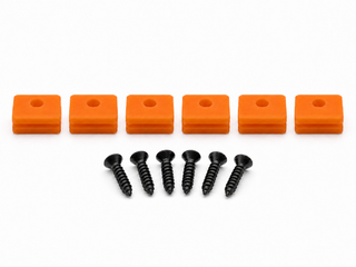 Orange Hifonics Series VII and VIII replacement mounting kit showing six feet and six included screws
