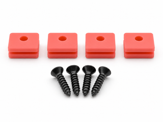 Pink US Acoustics USA and USX replacement mounting kit showing four feet and four included screws