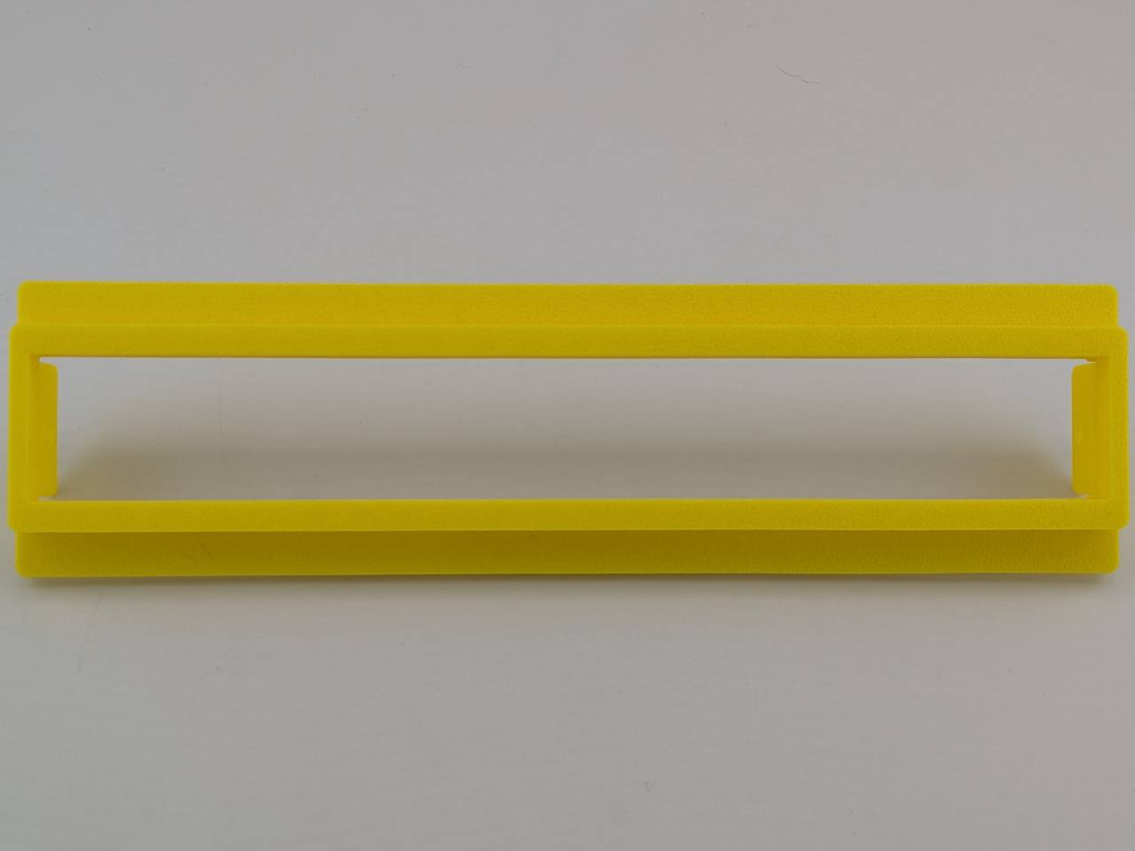 Yellow Kicker KQ9 replacement faceplate and bezel set, straight reference view