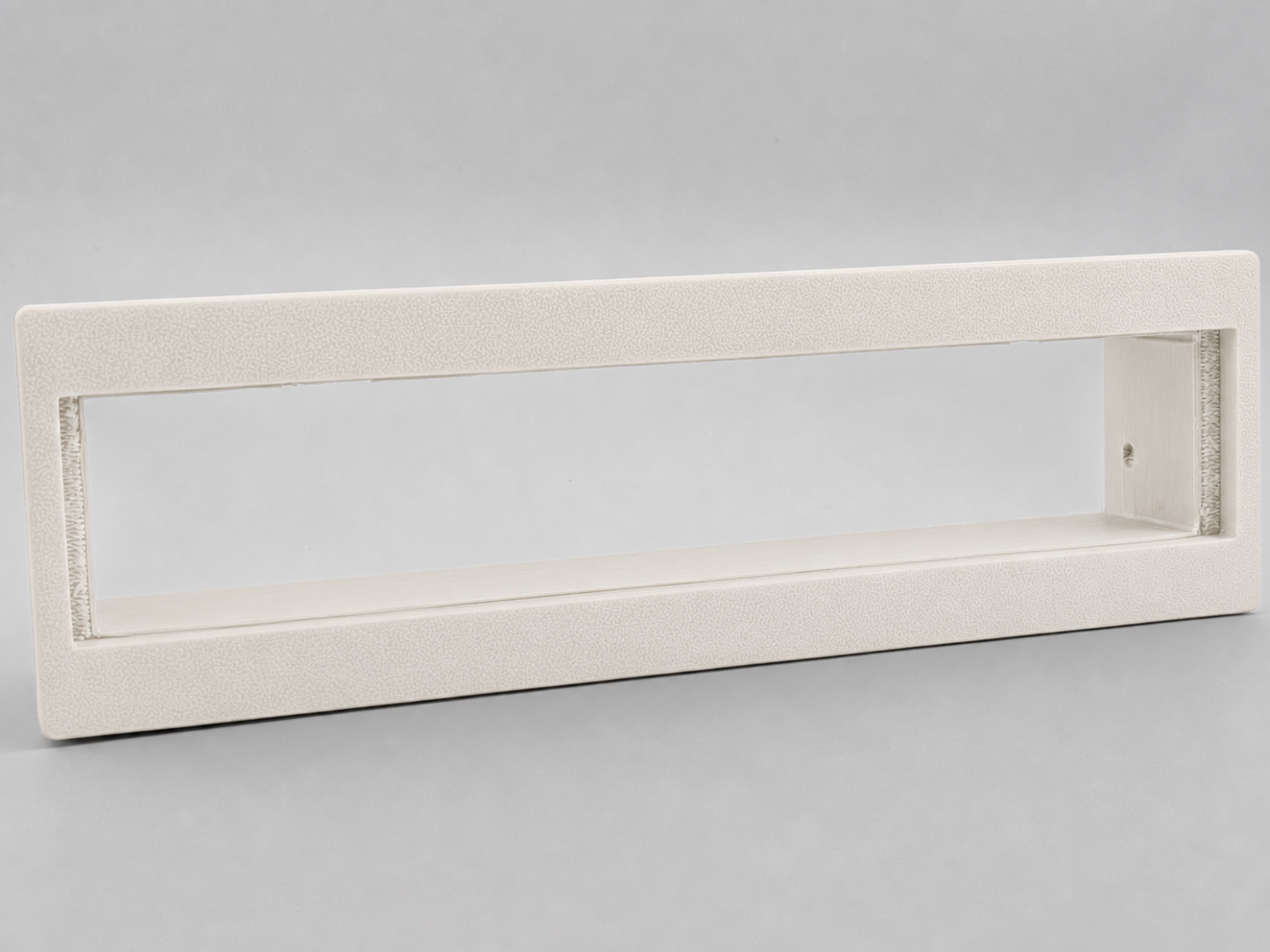 White replacement integrated faceplate bezel for the Precision Power PPI E.7 Equalizer, product-only front view