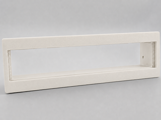 White replacement integrated faceplate bezel for the Precision Power PPI E.7 Equalizer, product-only front view