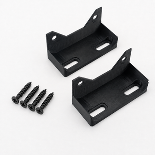 Black TightPrints vertical amplifier mounting feet set with four black screws for compatible Kicker 43CXA and 46CXA amplifiers, two feet included