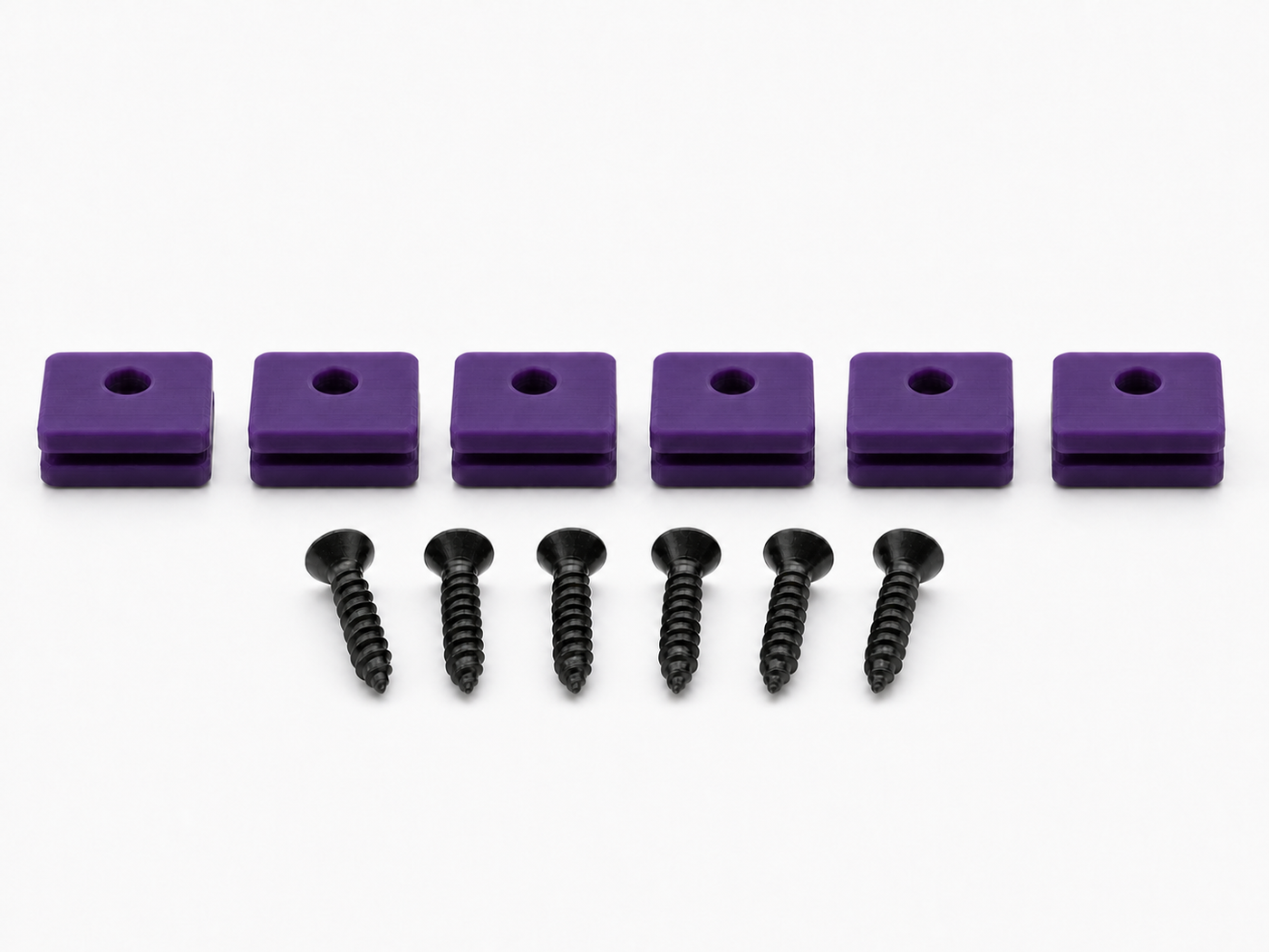 Purple Hifonics Series VII and VIII replacement mounting kit showing six feet and six included screws