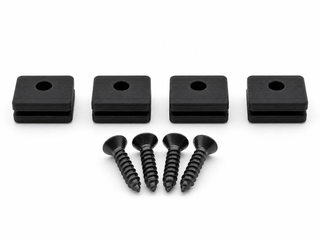 Black Hifonics Generation X replacement mounting kit showing four feet and four included screws