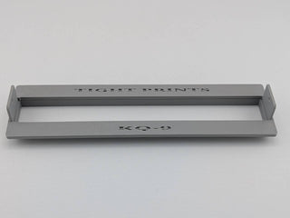 Gray Kicker KQ9 replacement faceplate and bezel set, straight reference view