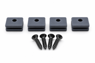 Gray Hifonics Generation X replacement mounting kit showing four feet and four included screws