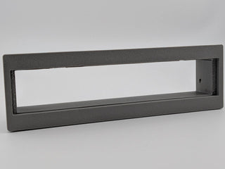 Gray replacement integrated faceplate bezel for the Precision Power PPI E.7 Equalizer, product-only front view