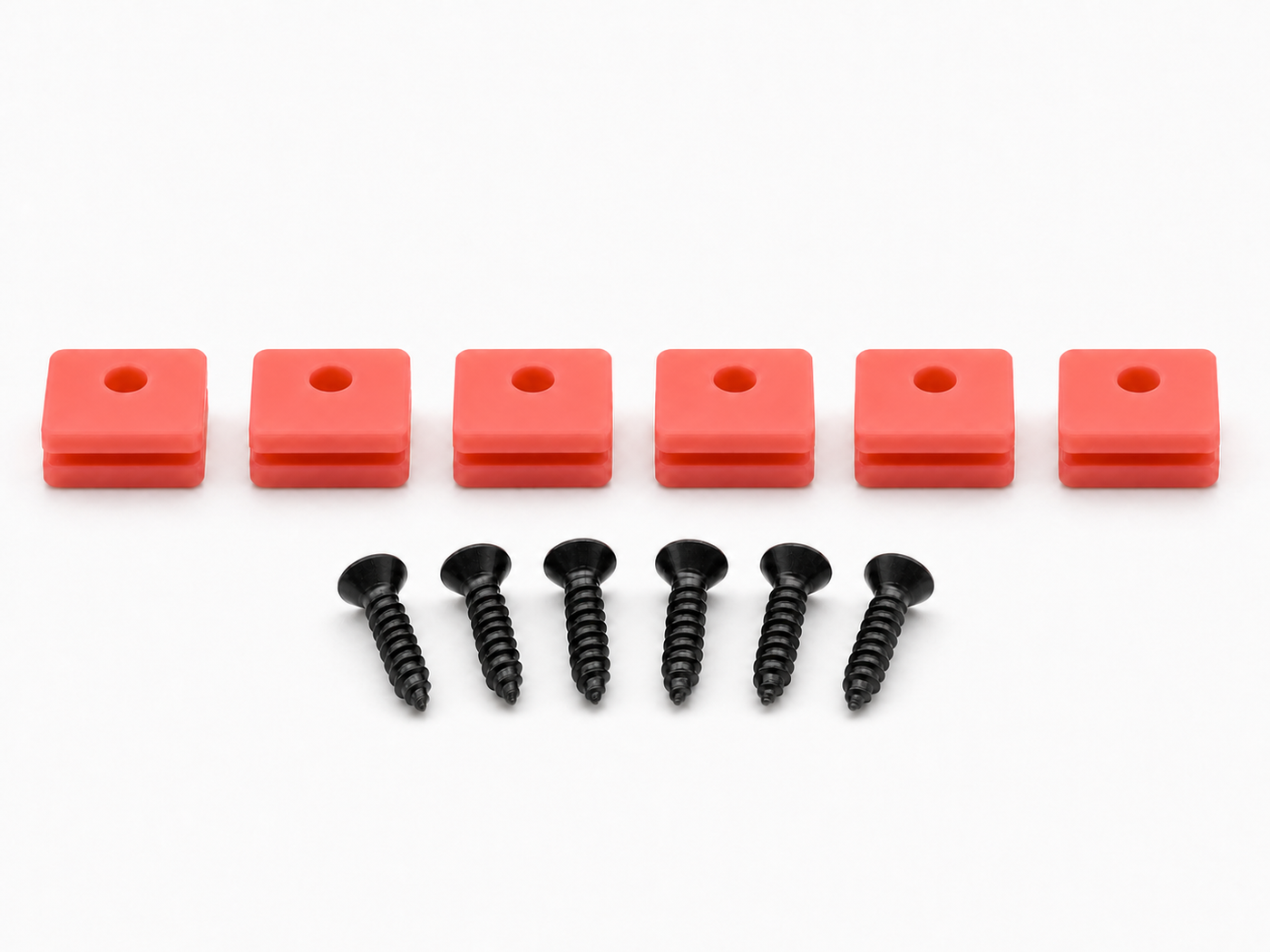 Pink Hifonics Series VII and VIII replacement mounting kit showing six feet and six included screws