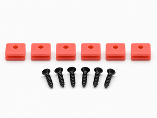 Pink Hifonics Series VII and VIII replacement mounting kit showing six feet and six included screws